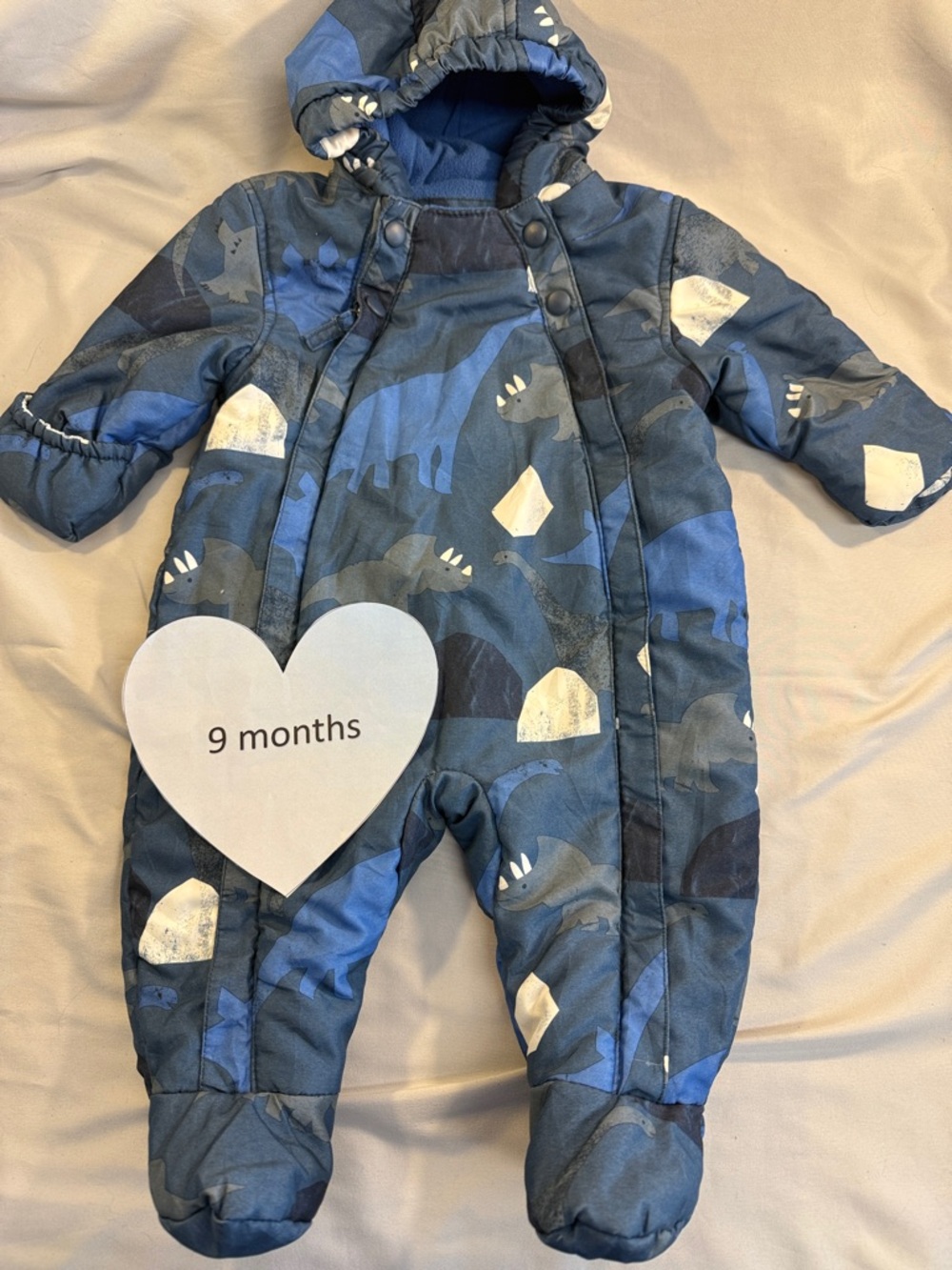 M&S - Footed convertible bunting bag/snow suit. Size 9 months - Picture 1 of 7